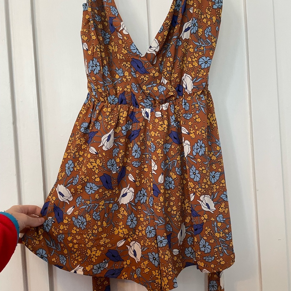 Floral V-Neck Romper